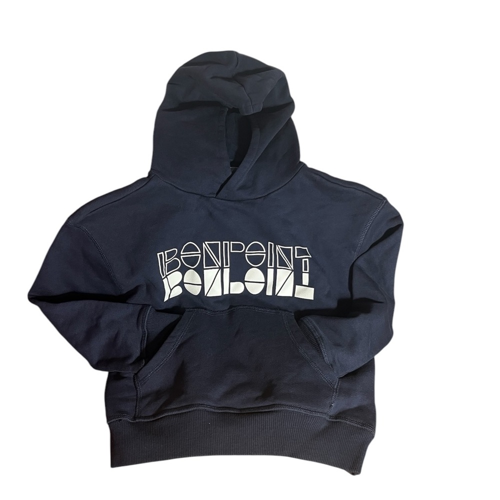 Bonpoint Cotton Logo Hoodie Navy Kids